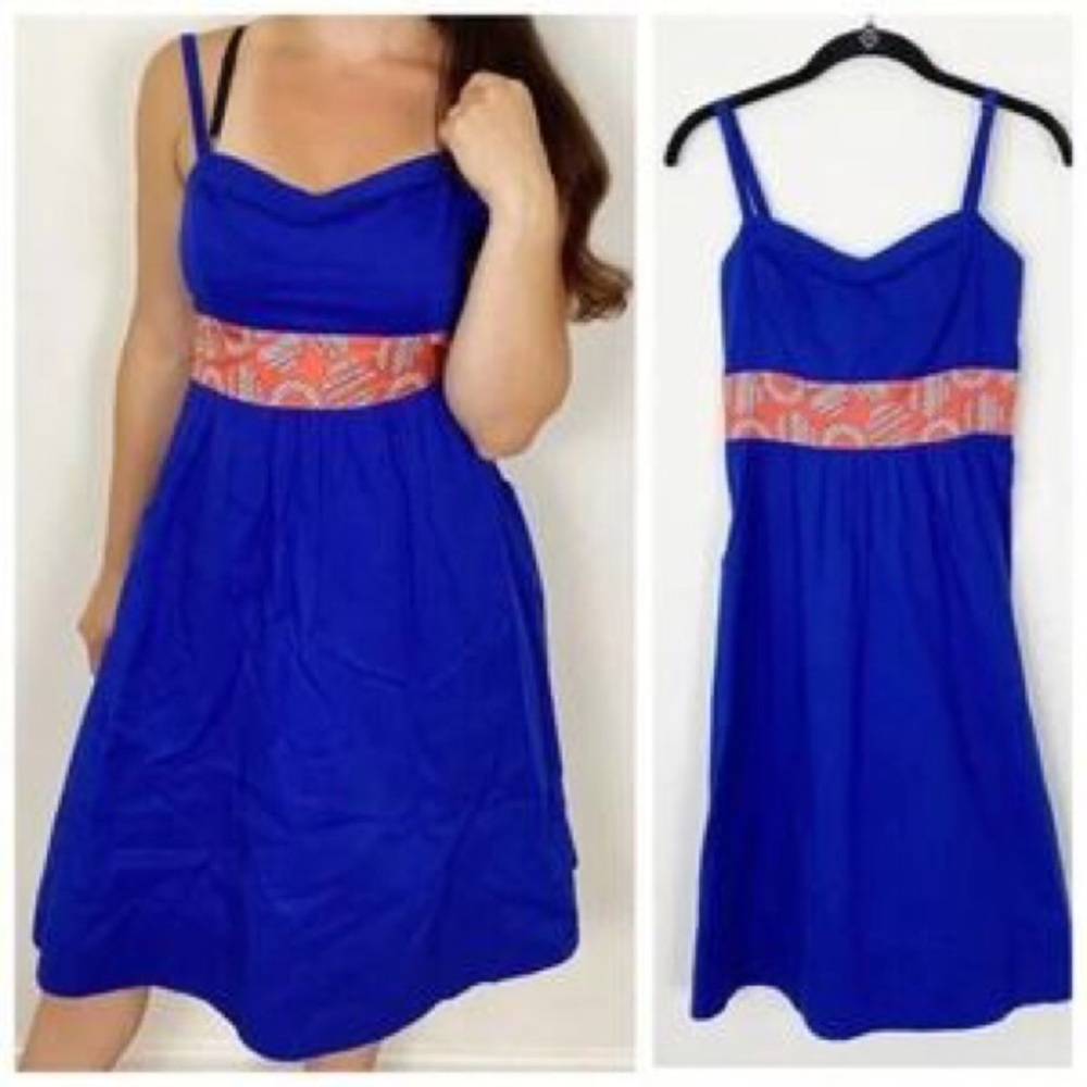 Anthropologie Edme & Esyllte Royal Blue Dress, size 10